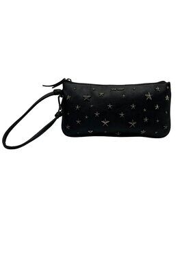 Nine West Black Star-Studded Leather Clutch